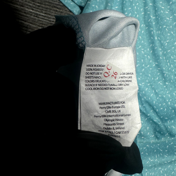 PGA Tour Polo Shirt Men's M Blue Geometric Pro Series Athletic Fit Short Sleeve - Picture 10 of 12